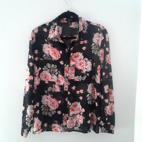 Forever21 sheer blouse - Picture 1 of 1